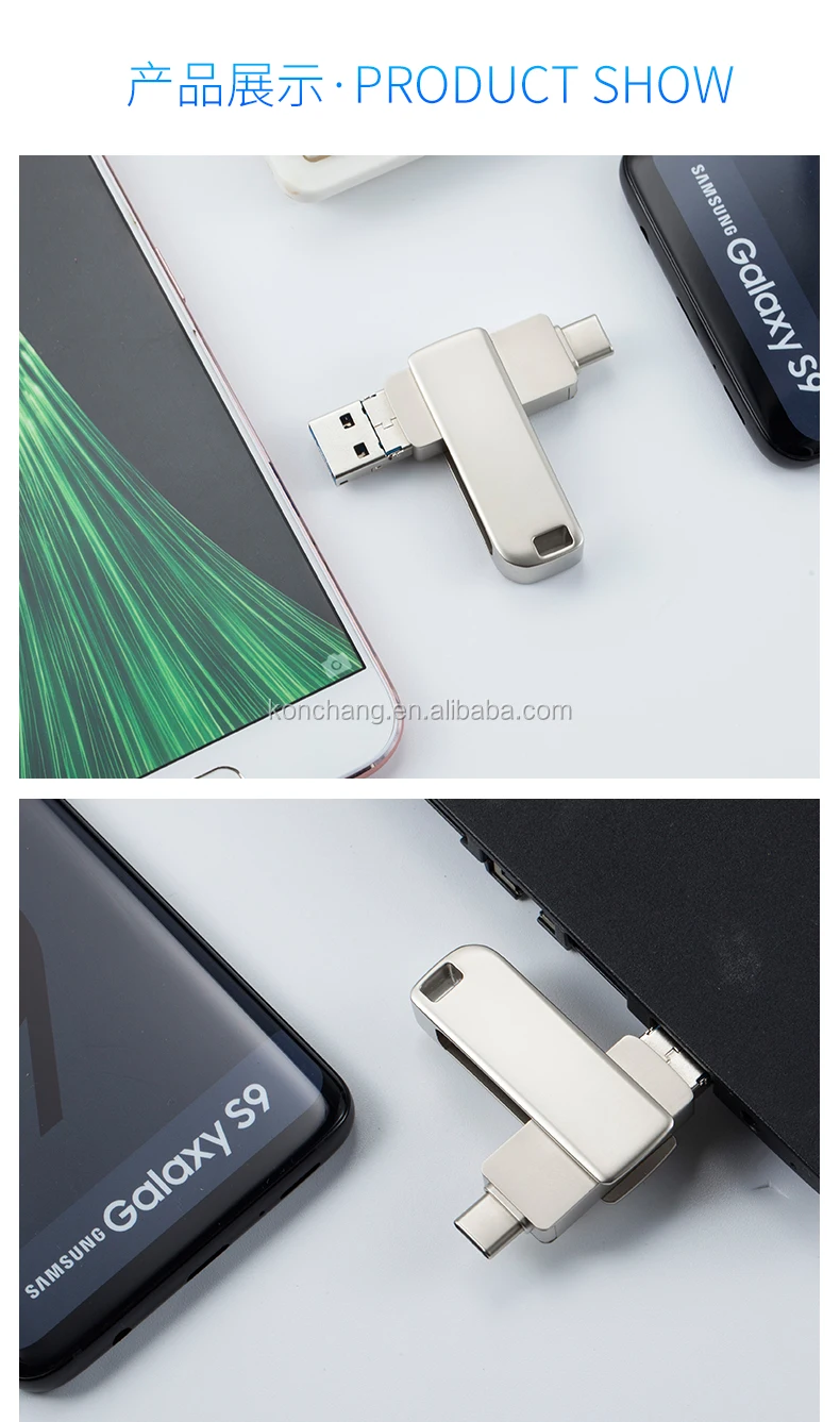 Bulk Wholesale 2 in 1 OTG TYPE C Thumb Drive High Speed 2.0 USB Memory Stick With Customized Logo High Speed 4gb 8gb 16gb 32gb - ANKUX.COM