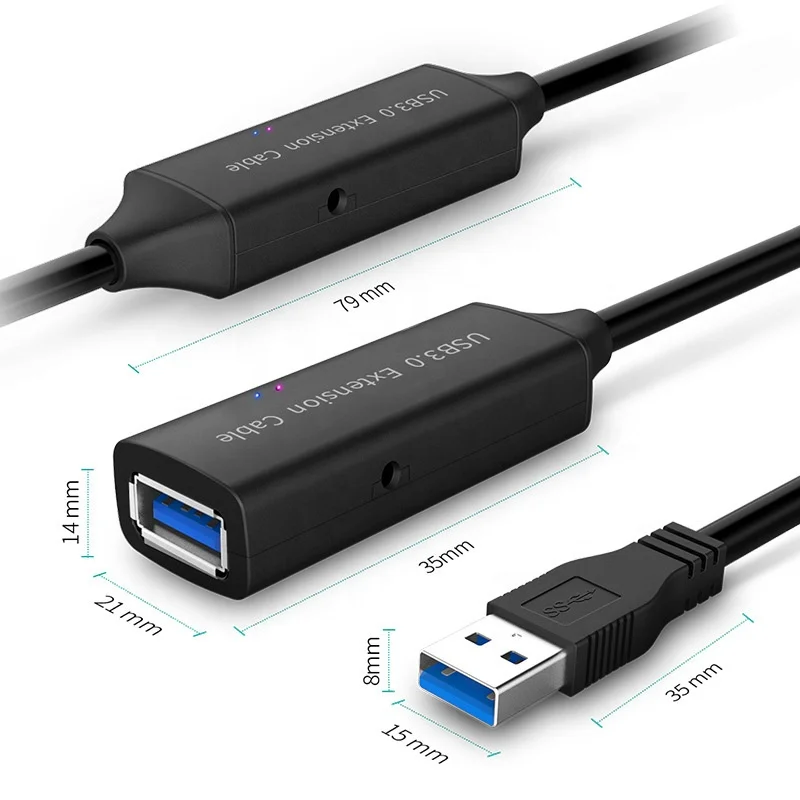 High Quality Black 10m Usb 3.0 Extension Cable With Ic Rts5411 Buy