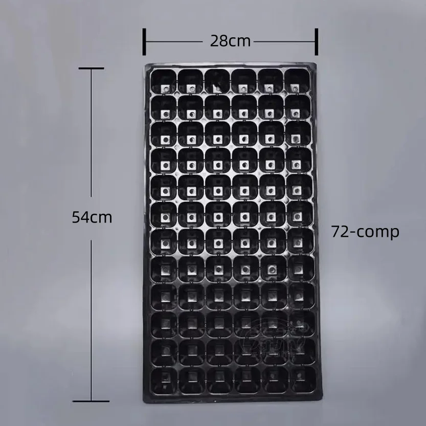 Plastic Seeding Plate Rectangular Shape 72-Compartment Garden Seed Tray ...