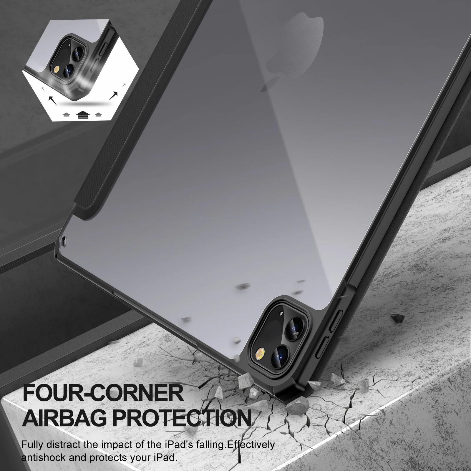 Case For Ipad Pro 12.9 Inch 2020/2018,Shockproof Ultra Slim Lightweight