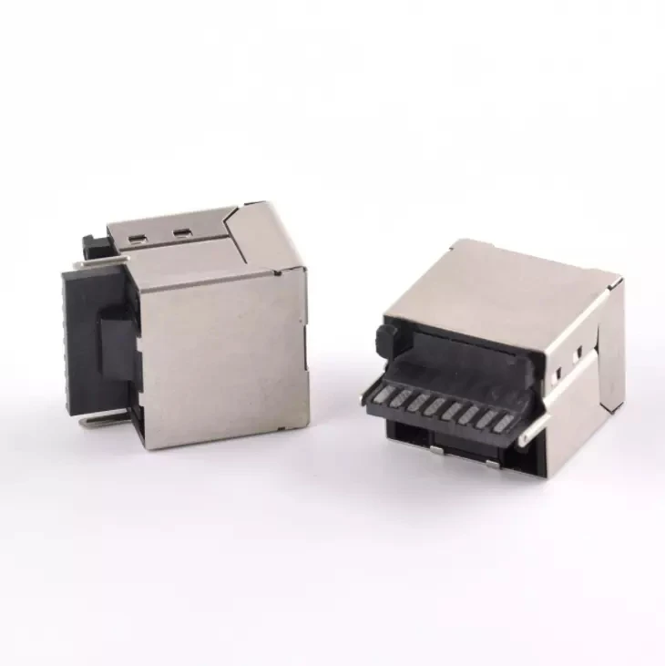 Rj45 Solder Network Socket Female 5224s 180 Degree Network Extension