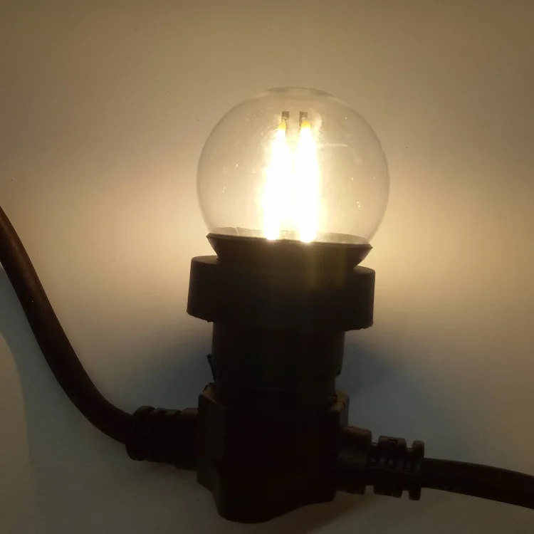 Ce 220v 1w 2w Outdoor Garden Patio Lights E27 B22 Plastic Lamp Warm White G45 Globe Led Edison Vintage Filament Bulb E27