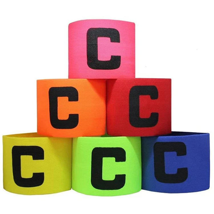 18 Piece Soccer Captain Armbands - Multi Color Elastic Adjustable Bands