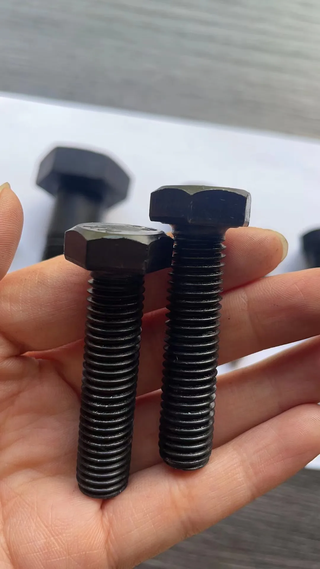 Din933 Hex Bolt And Nut Carbon Steel 35k Black Oxide Hex Head Bolt