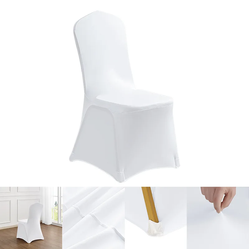 High-End Gilded Gold Elastic Four-Corner Chair Cover for Hotel Wedding Banquet Scenes Factory Direct Supply