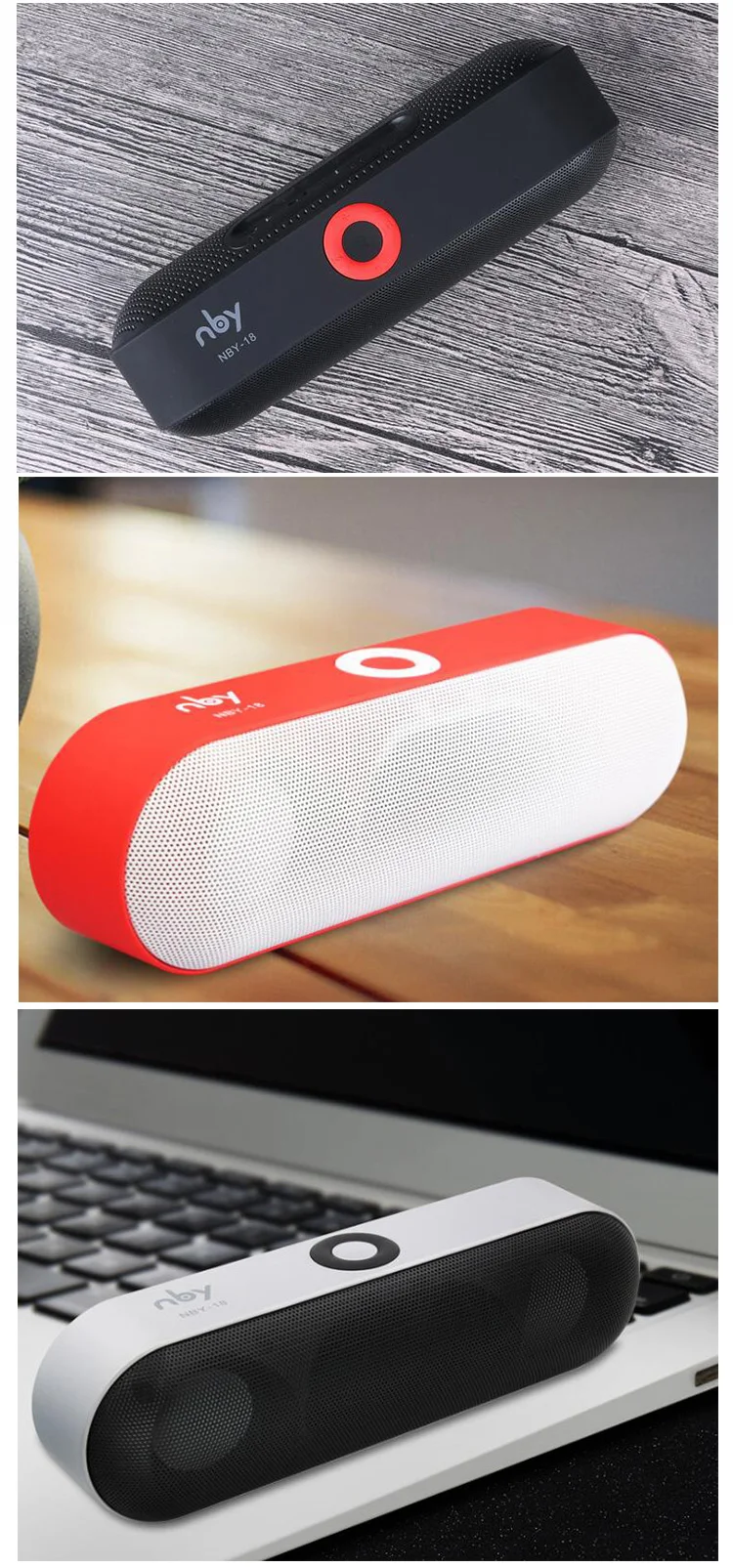 Fast delivery high quality sound nby-18 blue tooth speaker with wireless microphone - ANKUX.COM
