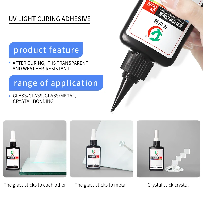 Ultraviolet Uv Glue Shadowless Adhesive Plastic Glass Acrylic Crystal Rubber Strong Adhesive