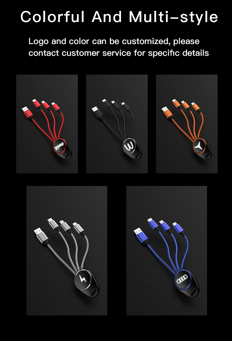 Promotion Gift Items Type C IOS Micro Nylon Braided 15cm Keychain USB Charging Cable For Smartphone - ANKUX.COM