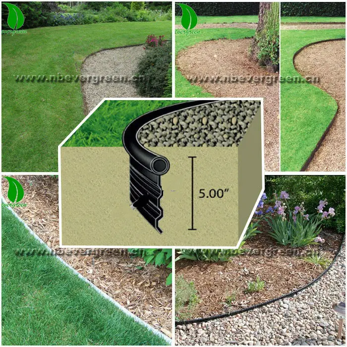 Black Plastic Garden Edging - Buy Garden Edging,Garden Lawn Edging,Lawn
