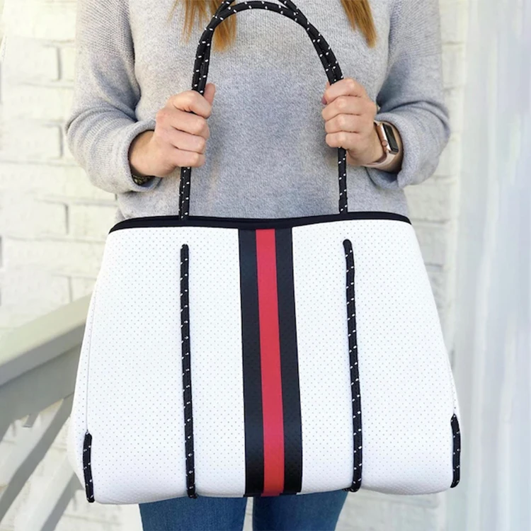 2020 Summer Travel Neoprene Handbag Ladies Neoprene Beach Tote Shopping