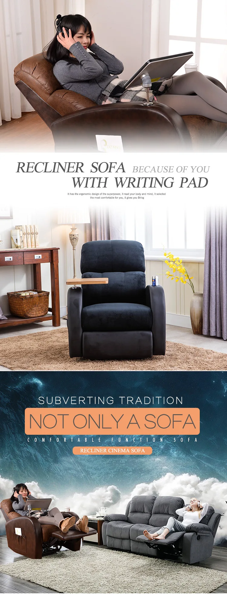 leather recliner sofa