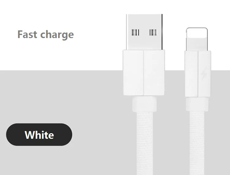 Kailiya 2.1A USB cable 1m black white blue black green flat jeans denim Type C USB data cable for Huawei xiaomi vivo OPPO - ANKUX.COM