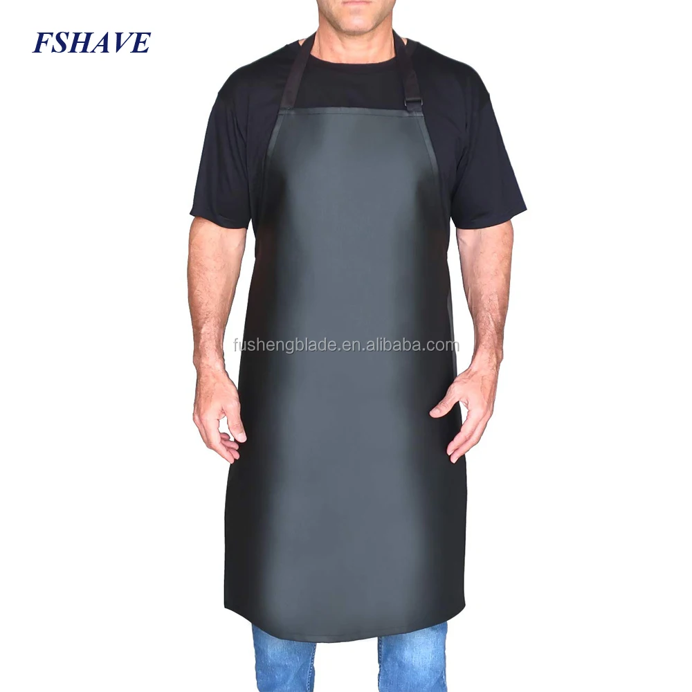 Butcher Lab,Black One Piece LIEZHE Black Leather Waterproof Anti-fouling Apron For Adult Anti-oil Cooking Working Dishwashing