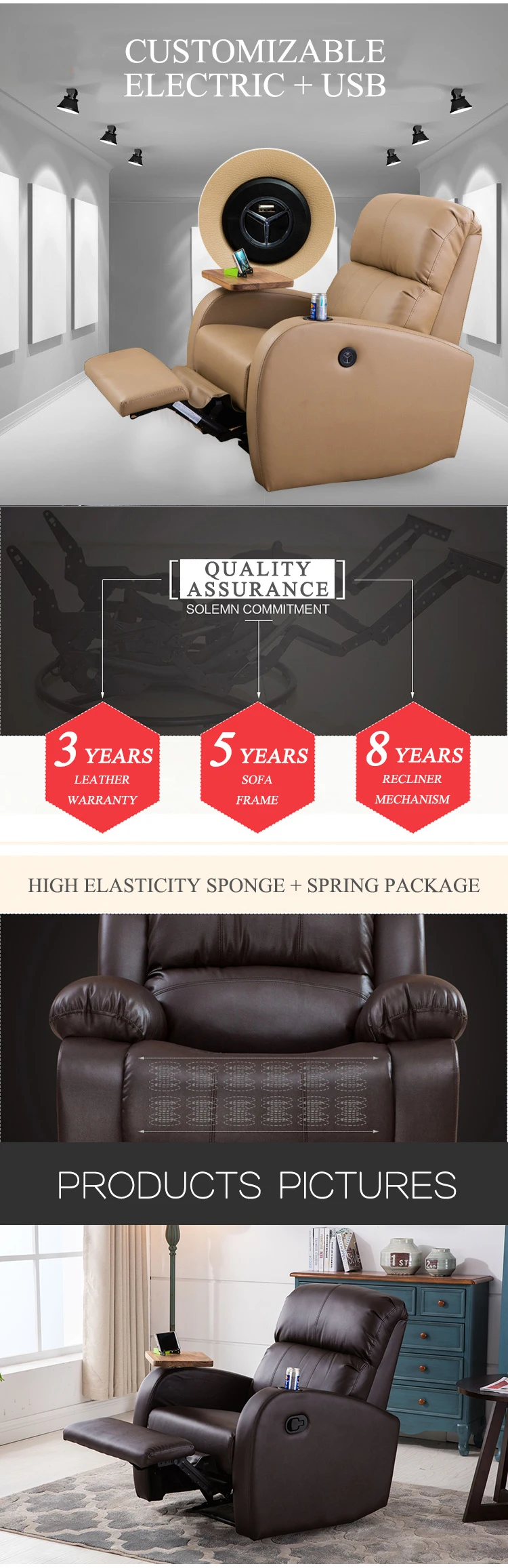 recliner living sofa