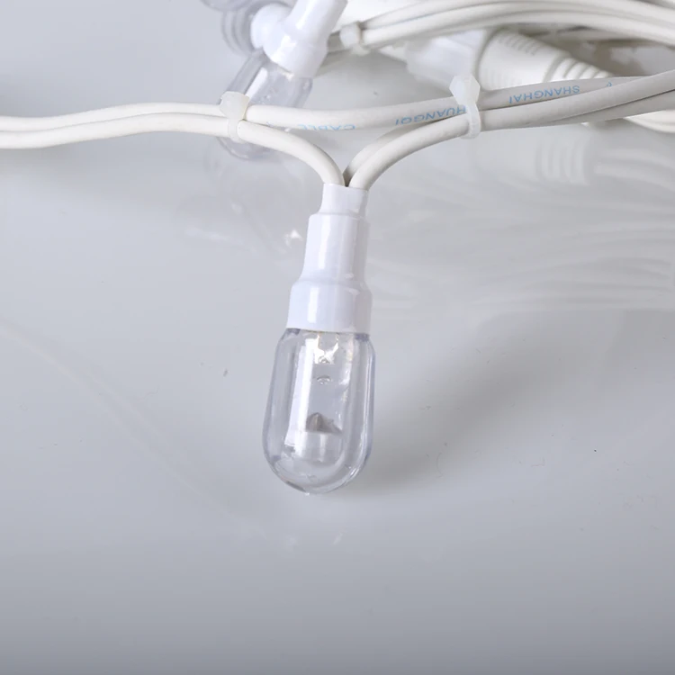 High quality outdoor waterproof connectable rubber cable E14 led string light with lamp party string light led light chain