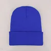 2019 Custom Fashion Unisex Solid Color Warm Shiny Knit Cap Pullovers Warm Winter Woolen Hats Cold Hat Cap