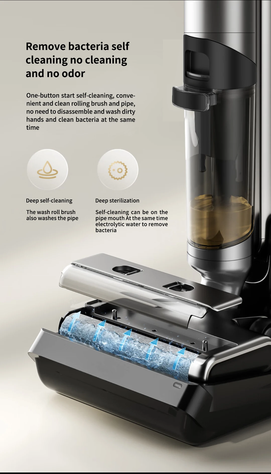 Newest All-in-One Wet Dry Cleaning Machine Hand-Held Bagless for Hotels Household Powered by Battery Brushless Motor 230W supplier
