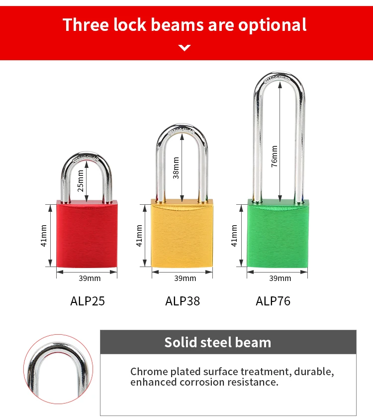 Red Aluminum Safety Padlock Loto Products with CE