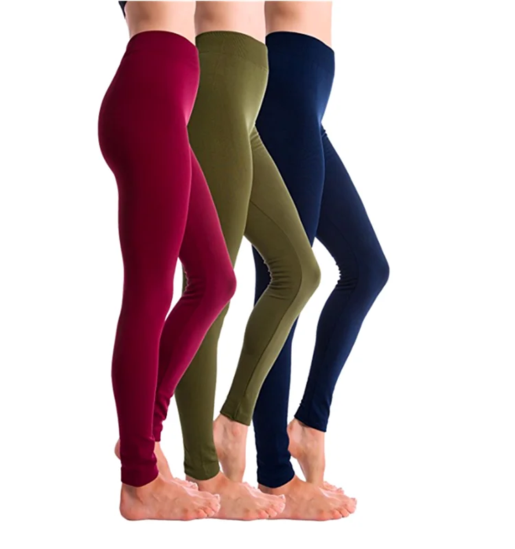 Womens Seamless Brushed Fleece Lined Winter Legging For Fitness Yoga ...