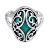 Gemstone Blue Stabilized Turquoise Boho Fashion Statement Ring