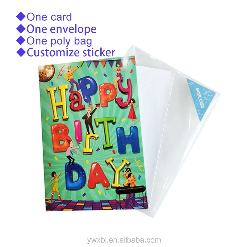 3D Motion Lenticular Postcard Greeting Card CATS Singing Happy Birthday to you 