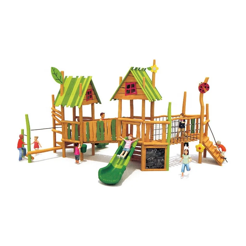 Moetry Playground Quality Wooden Outdoor Play Ground Equipment For