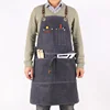 Custom Best vintage waterproof waxed canvas leather carpenter work tool apron for men