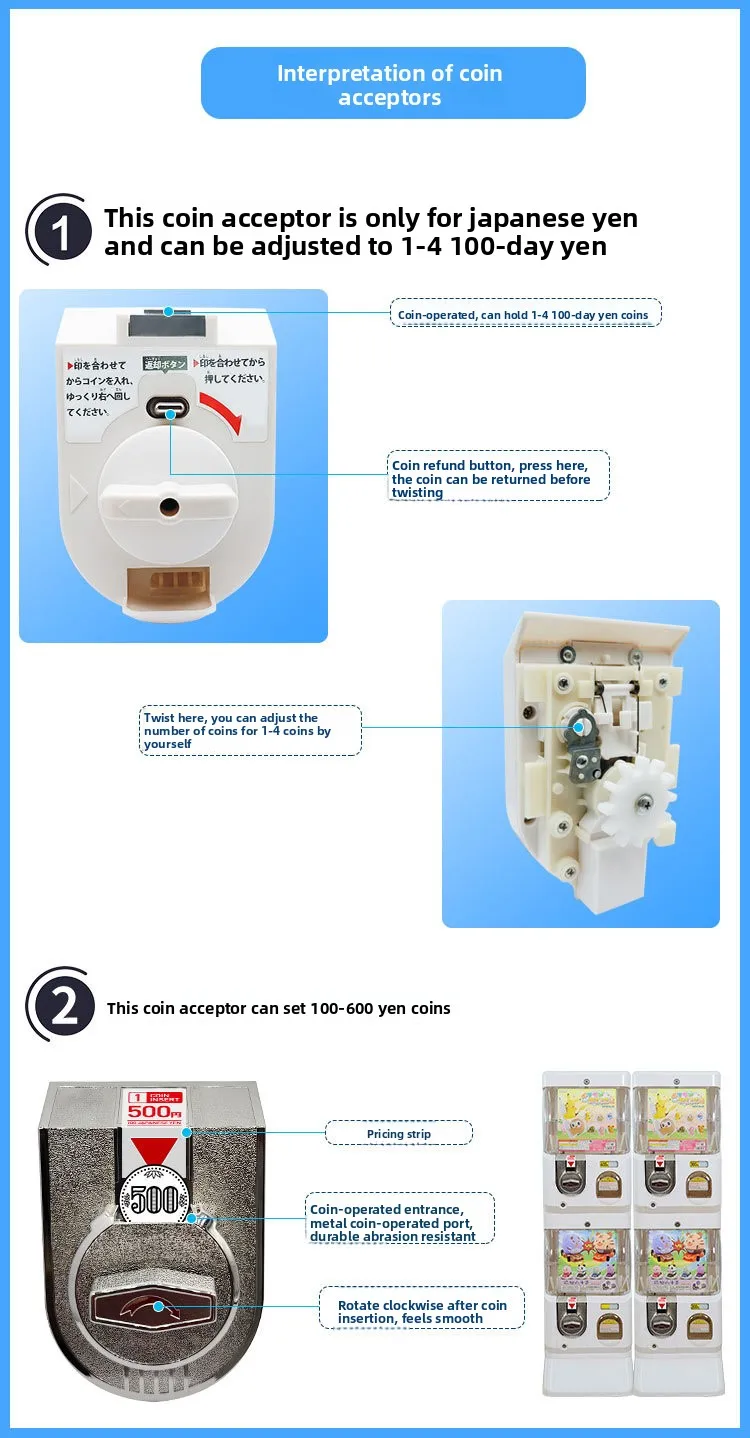 Manufacturer Wholesale Children's Coin Operated Double Layer Capsule Toy Machines Various Countries & Japanese Yen Capsule Toys
