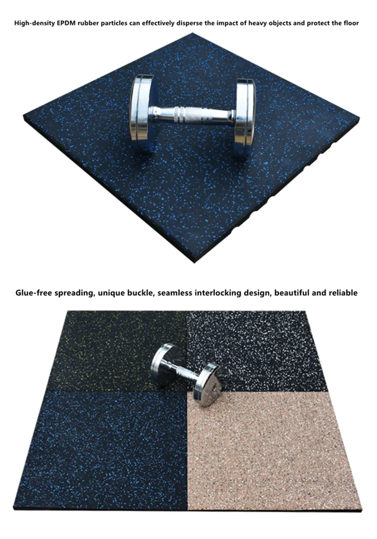 Gym Rubber Floor Mat Power Area Large Area Shock Absorption Mats