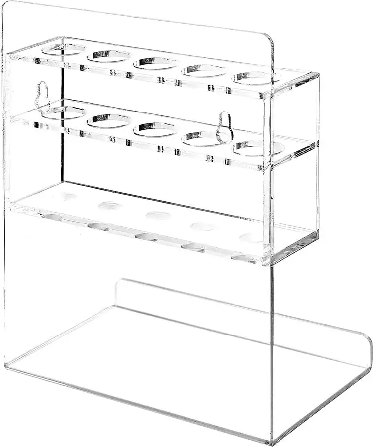 15 Slots Clear Acrylic Wall Marker Holder Organizer Rack w/ Eraser