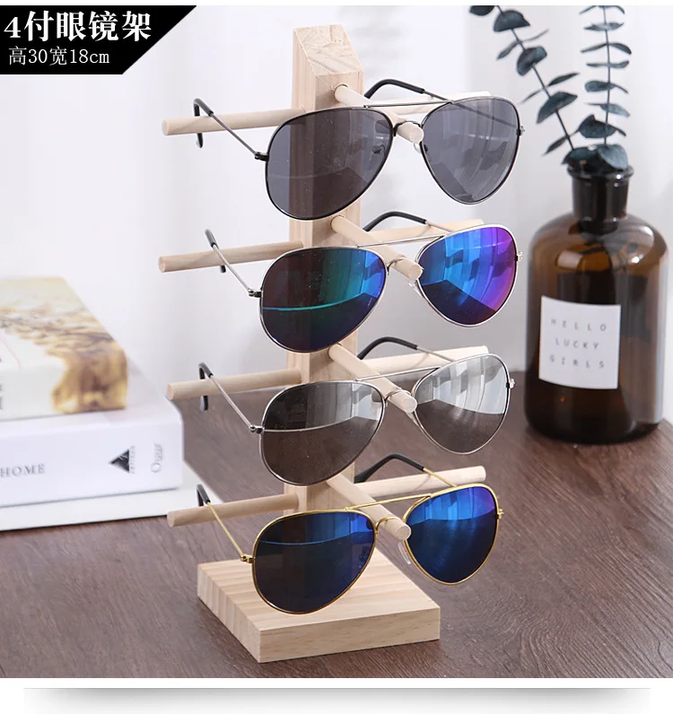 Multi Layers Wood Sunglass Eyewear Display Rack Shelf Eyeglasses Show Stand Jewelry Holder For 3167