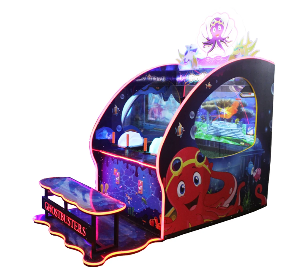 47 Inch Kids Arcade Water Shooting Machine Water Jetting Ufo Beat The ...