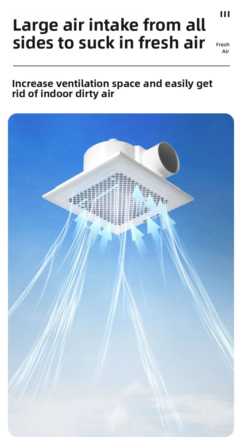 Bathroom Kitchen Exhaust Fan, 8-12inch, 3-Year - detail 8