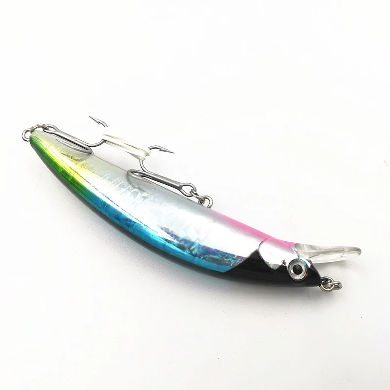 90mm Minnow Sinking Lure 29g Realistic Hard Fish Bait With 2pcs Treble ...