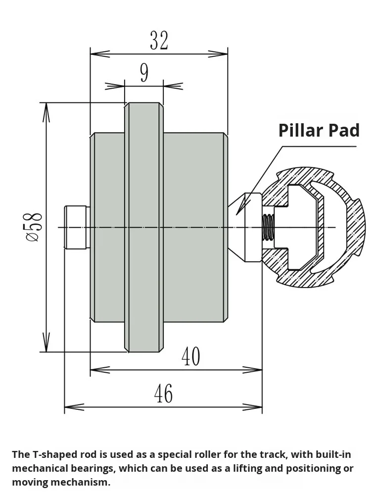 product convex guide wheel pulley bearing roller pulley guide rail hanging wheel third generation aluminum alloy grade 1000 series lean-15