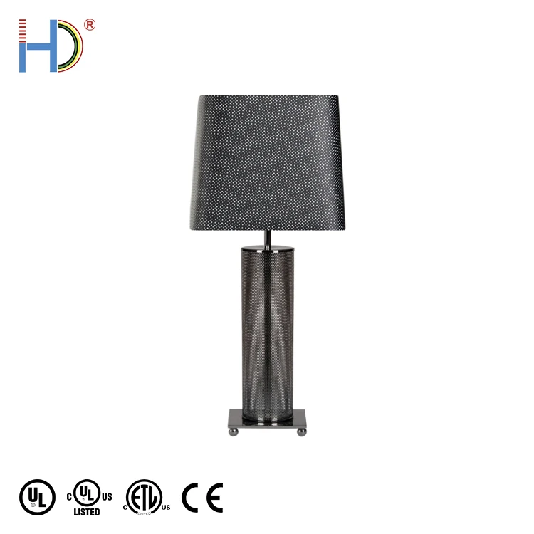 Midcentury Nickel Black Color Bed Side Night Table Lamp For Decoration