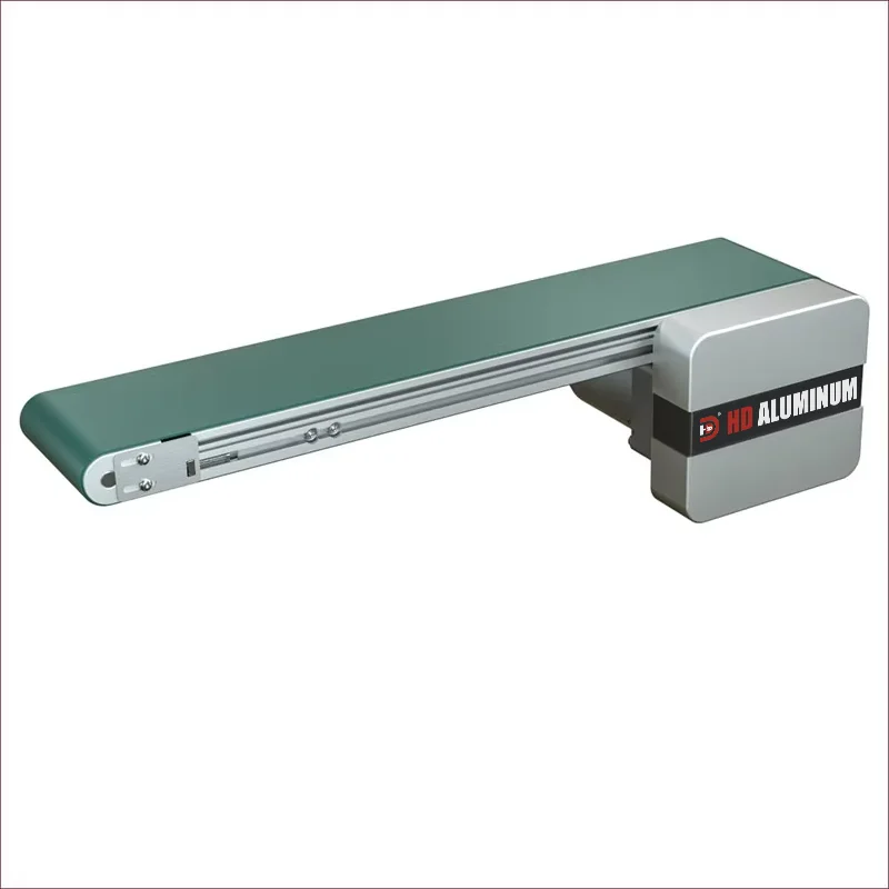 PVC Full Belt Electric Control Speed Adjustable Small Conveyor Accurate Positioning for Heat Sink Custom Cutting Processing supplier
