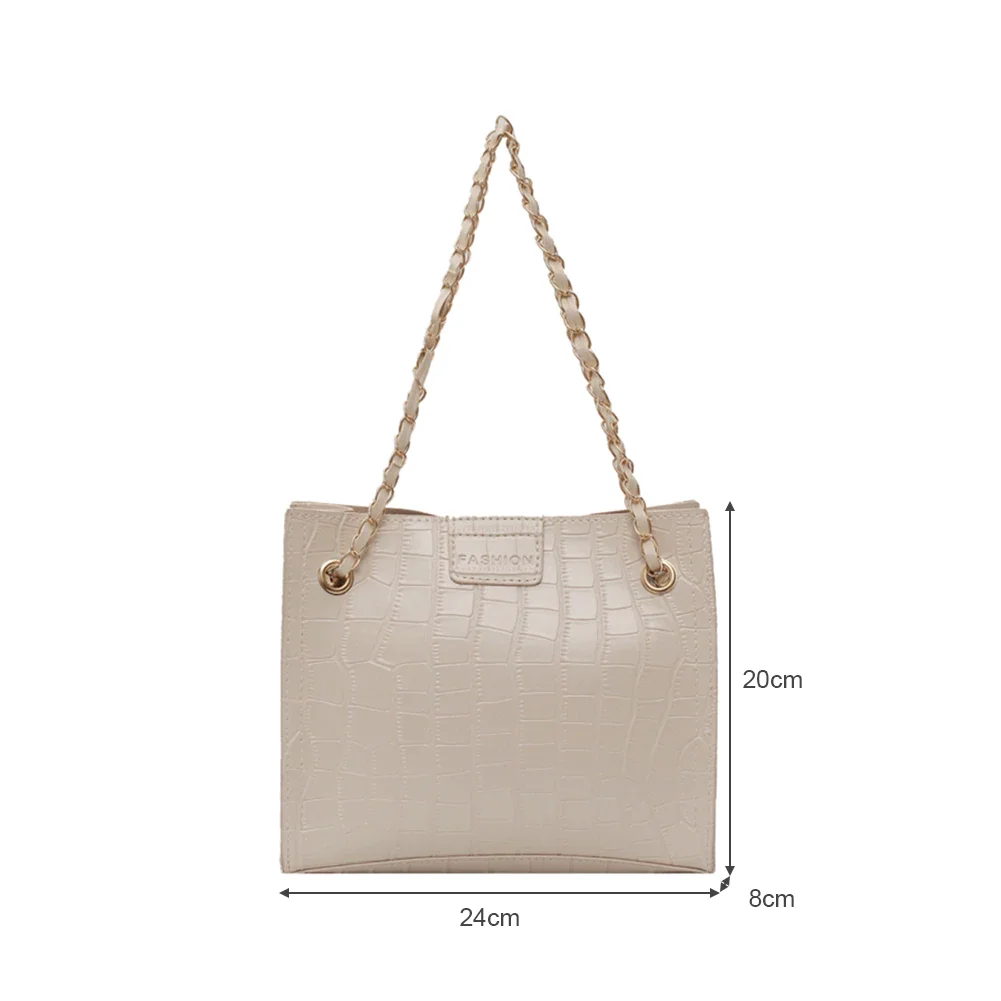 product-GF bags-Fashion PU Stone Pattern Handbags Women Solid Color Travel Daily Crossbody Bags Yout-1