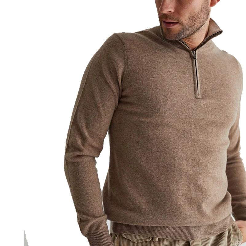 2021 Autumn And Winter Half Zip Stand Funnel Neck Pullover 100% Pure  Cashmere Turtleneck Sweater For Men - Buy Knitted Pullover,Cashmere Sweater,Half  Zip Pullover Product on Alibaba.com