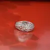 Jewelry Wax Pattern Setting Sterling Silver Vintage Hollow Carved Ring