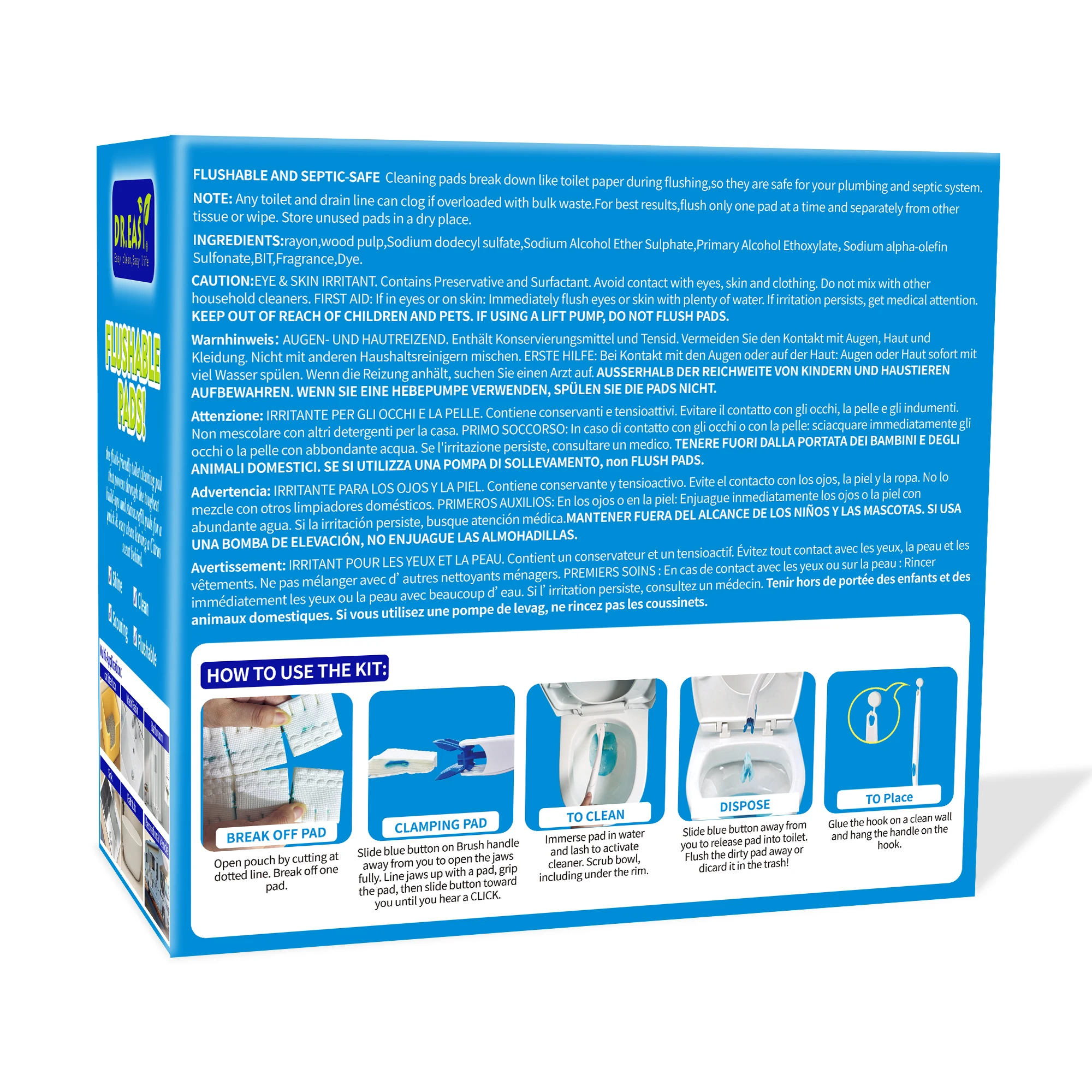 product flashbale toilet cleaning tablets with lemon scented detergent-2