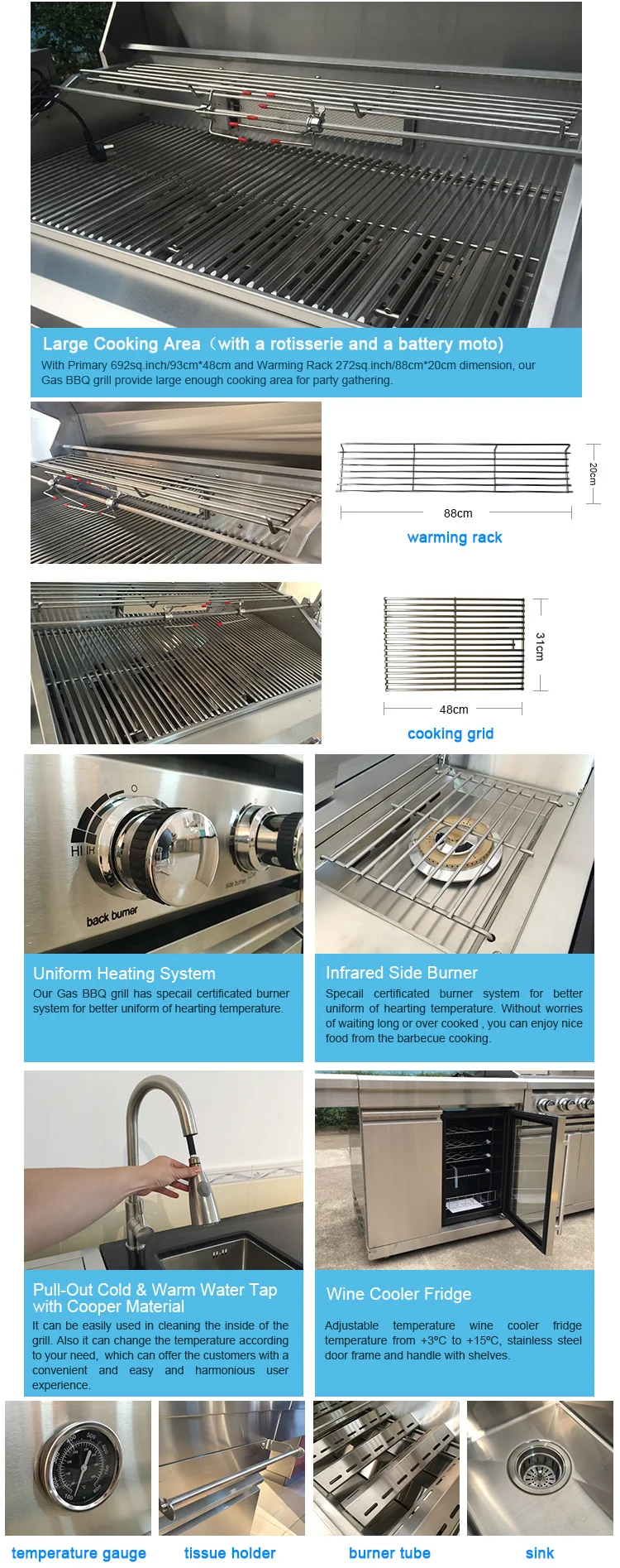 prefab outdoor kitchens for sale on Modern Garden Grill Kitchen Stainless Steel Waterproof Modular Outdoor Kitchen Cabinet For Bbq Made In China View Waterproof Kitchen Cabinet Sht Product Details From Jiangmen Eureka Decoration Material Company Ltd On Alibaba Com