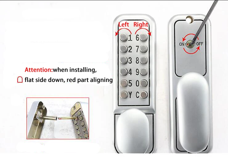No Need Disassemble To Change Code Safe Mechanical Digital Door Knob