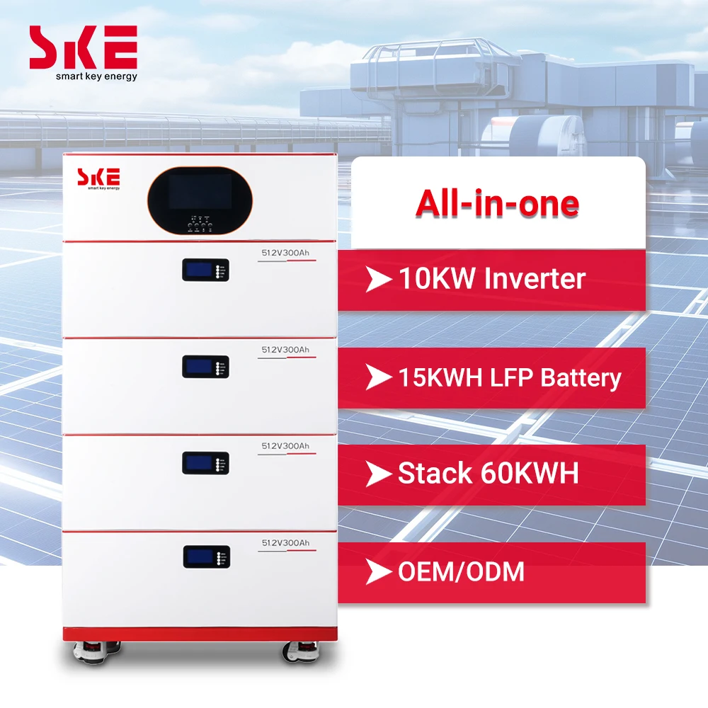 Wall-mounted 10kW LiFePO4 battery backup system with integrated inverter