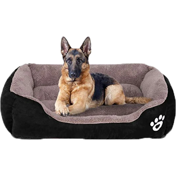 plush dog house bed