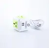 Magic Cube 4 Way EU Plug Smart USB Power Strip Universal Extension Socket