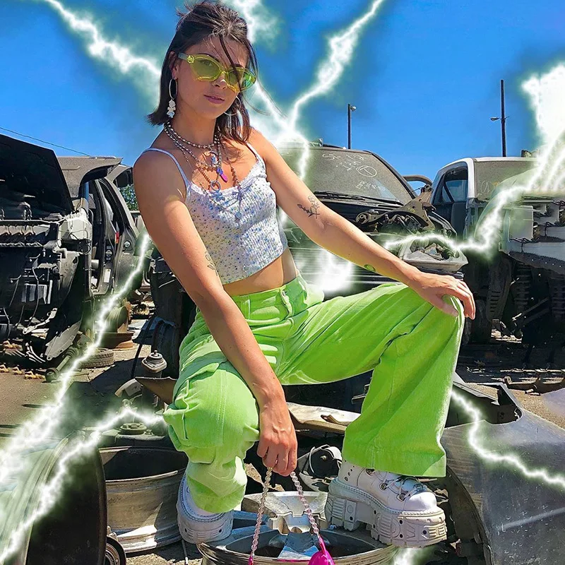 green y2k outfit