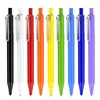 Cheap single color barrel with clear clip retractable bic plastic ballpoint pen 1.0mm 0.5mm gel ink refill