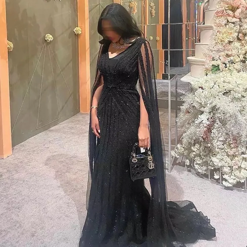 long sleeves muslim party dresses with cape sleeves covered fitted lace wedding dress Nude Luxury Long Sleeves Muslim Evening Dresses  with Cape SS369A Pink / 18