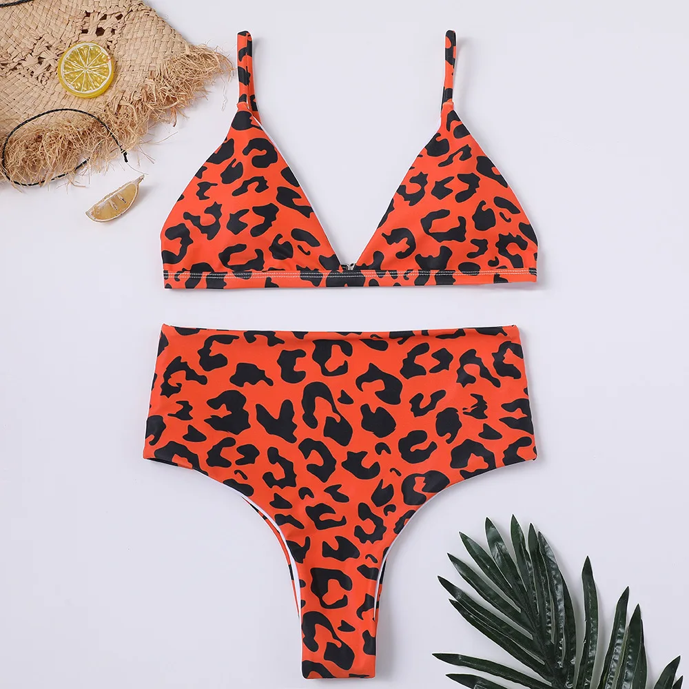 Conjunto De Bikini Pequeño Con Estampado De Leopardo Para Mujertraje De Baño Pequeño Con Tanga 